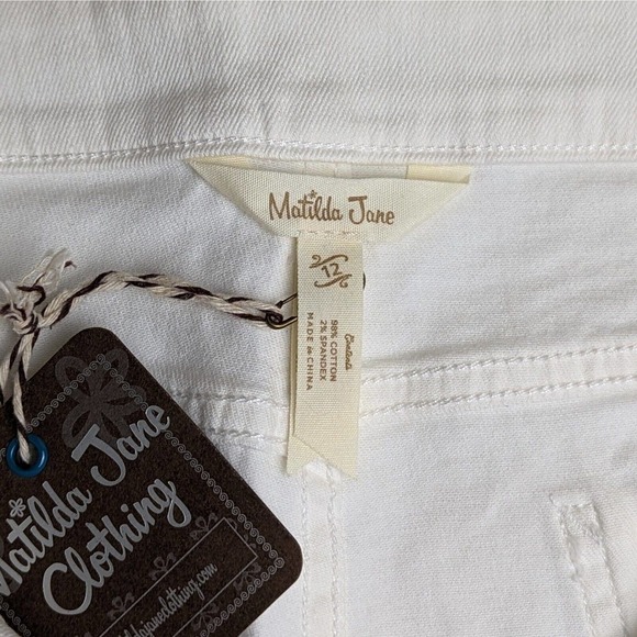 Matilda Jane Jeans 12 Ivory Off-White Skinny Stretch Classic Mid Rise Slimming - Picture 4 of 12